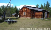 Lapland timber house in Siida museum